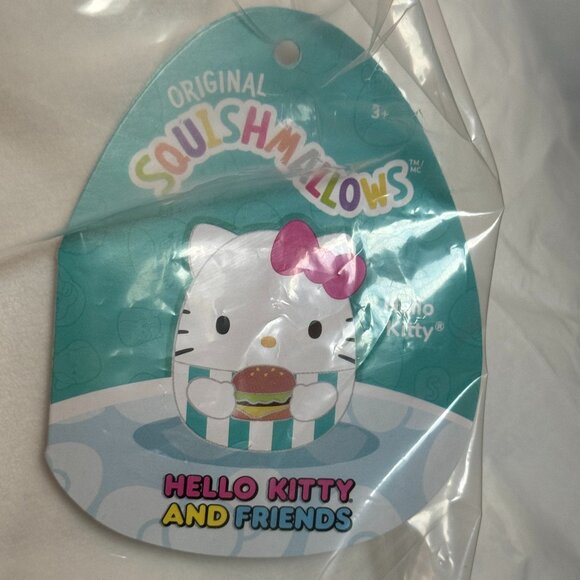 Squishmallows 20” Hello Kitty Plush Holding Burger New With Tags - Picture 4 of 4